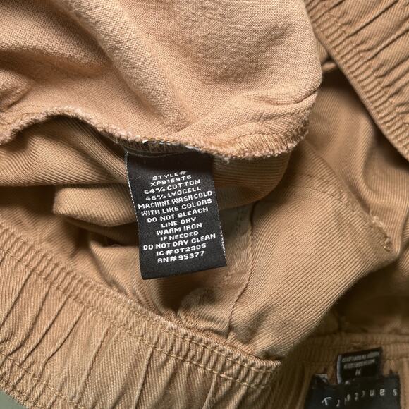 Sanctuary Cargo Pants Womens Medium Tan Straight Leg Lightweight Drawstring EUC - Picture 3 of 10